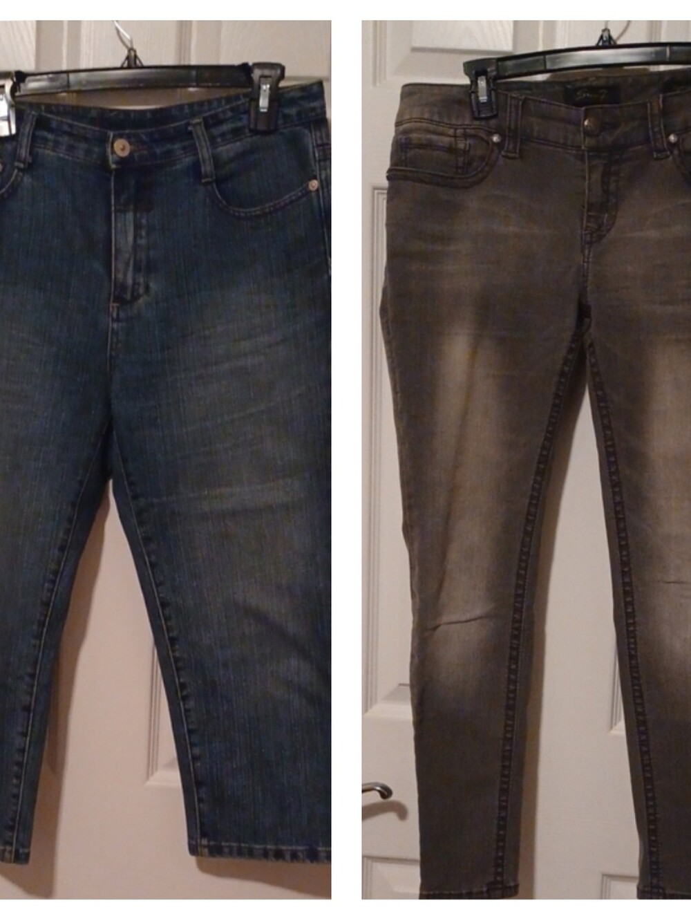 Seven7 Women’s Charcoal Grey Skinny Jeans And Cosmopolitan